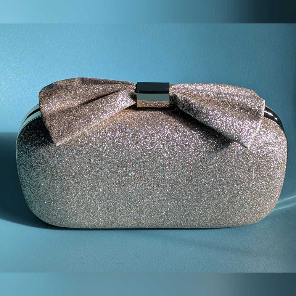 Aldo gold sparkle evening bag.